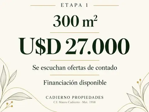 Lote de 300 m² en Brisanova Etapa 1 - Financiación