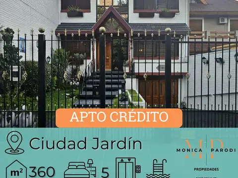 CASA EN VENTA EN CIUDAD JARDÍN – 3 PLANTAS – APTO CRÉDITO