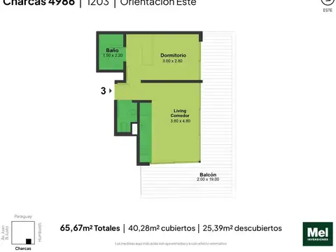 Charcas 4900, Piso 12°