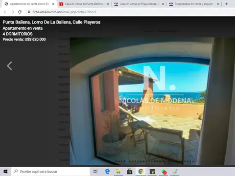 Hermoso departamento en venta, punta ballena.
