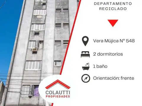 Vera Mujica 548. Frente. Reciclado. Escriturado. Apto Credito. Facultades. Inversión ideal
