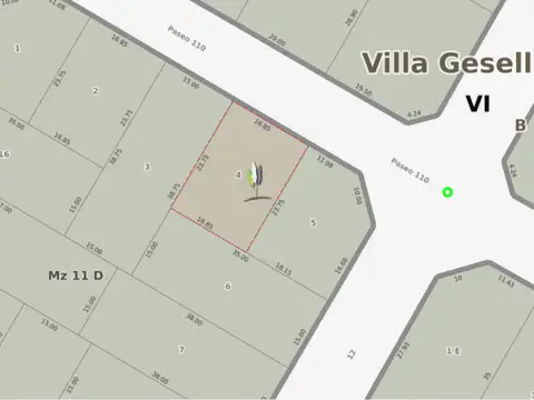Terreno en Venta 17  mts Frente
