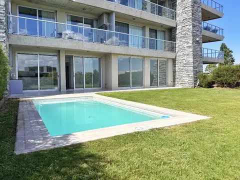 Venta departamento 3 ambientes  planta baja con jardin y piscina propia Yoo Nordelta