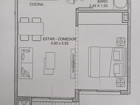 Departamento en Venta de Monoambiente