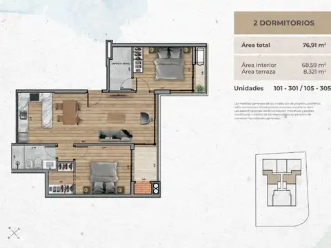 VENTA Apartamento CIUDAD DE LA COSTA 2 dormitorios