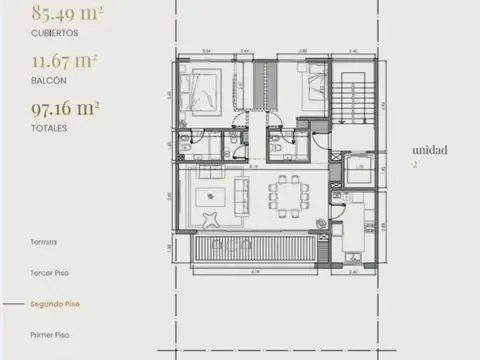 Departamento en Venta con 2 cocheras