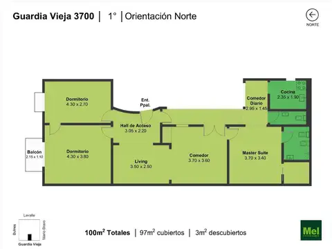Guardia Vieja 3700, Piso 1
