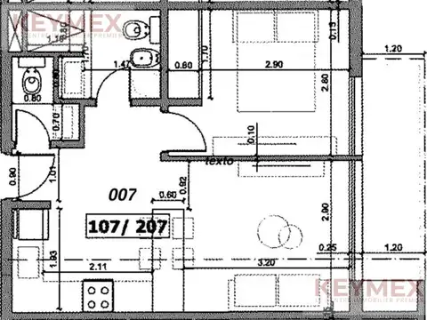 Departamento en Venta de 2 ambientes