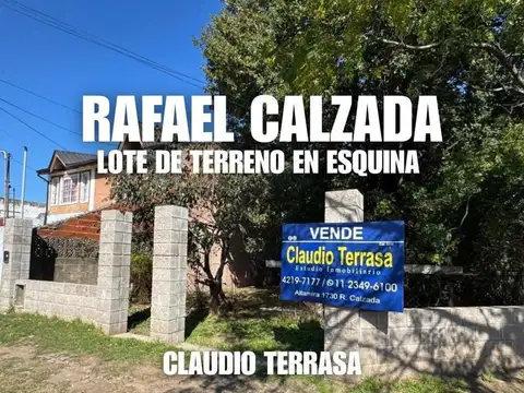 LOTE DE TERRENO EN ESQUINA EN R. CALZADA