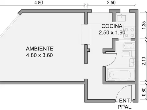 Departamento en Venta en San Telmo, USD 63.000