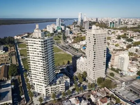 Financiado . Plena vista rio en Puerto Norte MSR, Rosario. U