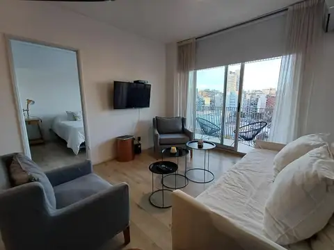 RESERVADO/ 2 AMB, COCHERA, BALCÓN, AMOBLADO, VIG 24HS