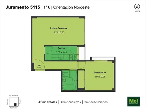 Juramento 5100, Piso 1