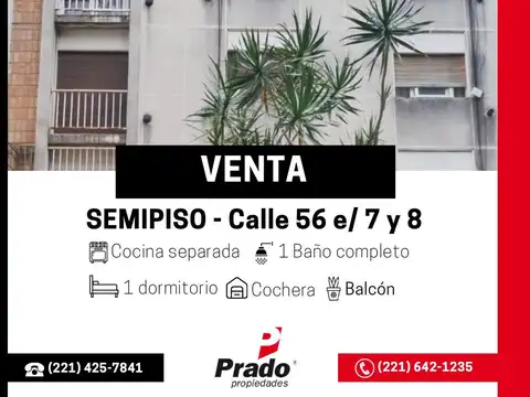 VENTA DPTO SEMIPISO UN DORMI CON COCHERA MAS BAULERA