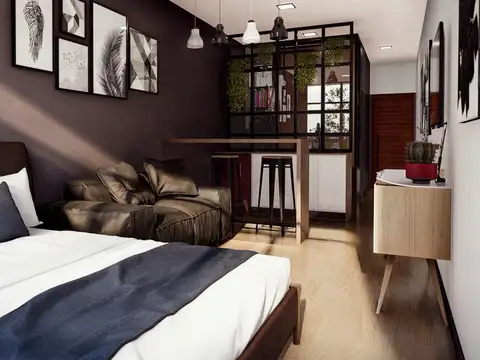 Departamento Monoambiente con 1 baño
