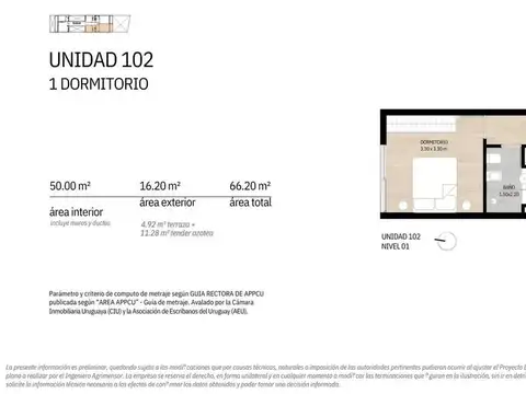 Departamento en Venta en Prado , USD 119.600