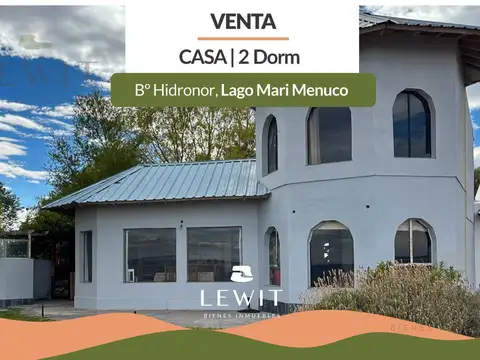 VENTA CASA 2 DORMITORIOS CON GARAGE  Y QUINCHO EN EL LAGO MARI MENUCO Bº CLUB HIDRONOR