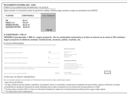 USAA 7 PISOS + 2 RETIROS  ACEPTAN CANJE EN MTS2