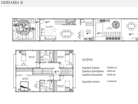 Depto Tipo Casa en Alquiler de 4 ambientes