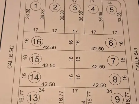 Terreno en Venta 33,54  mts Fondo