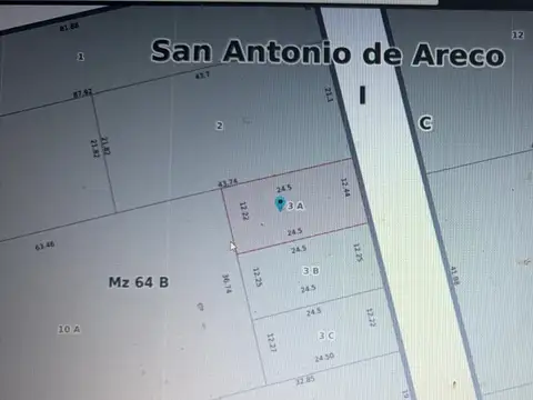 Terreno en Venta 12  mts Frente
