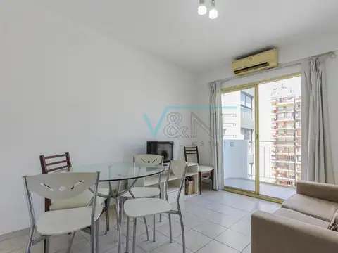 Dos ambientes piso alto en alquiler con o sin muebles