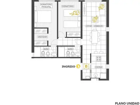 Venta departamento 2 dormitorios Abasto Rosario