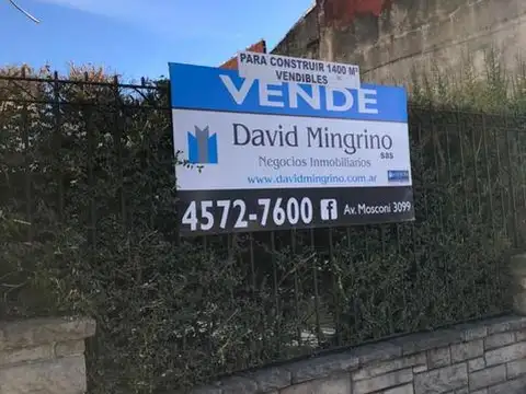 Terreno en Venta 8  mts Frente