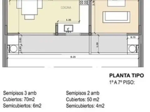 Departamento en Venta de 3 ambientes