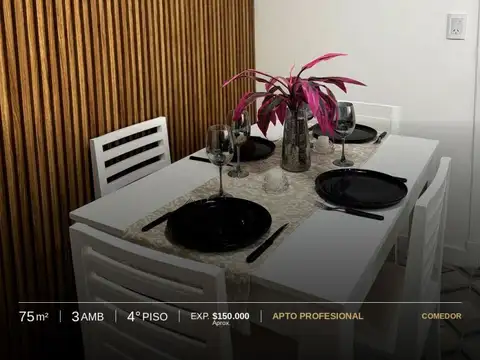 Departamento Monoambiente con 2 baños