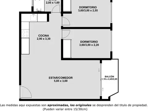 Departamento en Venta de 2 dormitorios