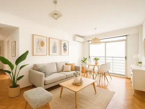 Departamento dos ambientes. Recoleta. Contrafrente.