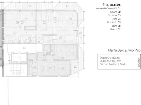 7C - 1 Dormitorio - Ovidio Lagos 1400
