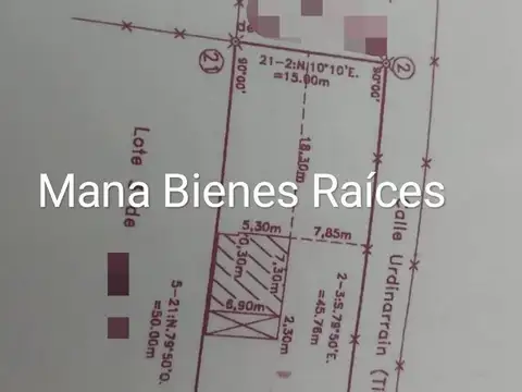 Terreno en Venta de 750,0 m2