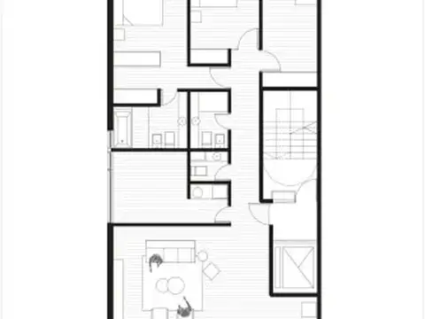 Departamento 6 ambientes con 2 baños