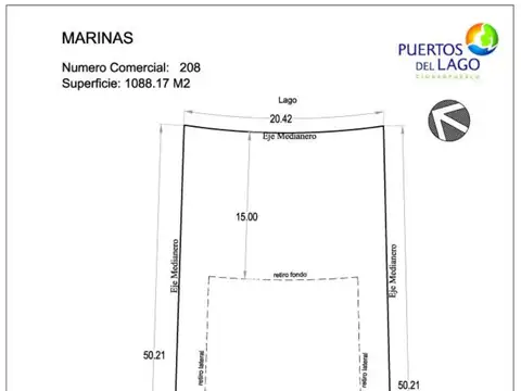 Lote  al agua en venta Barrio Marinas , Puertos del lago