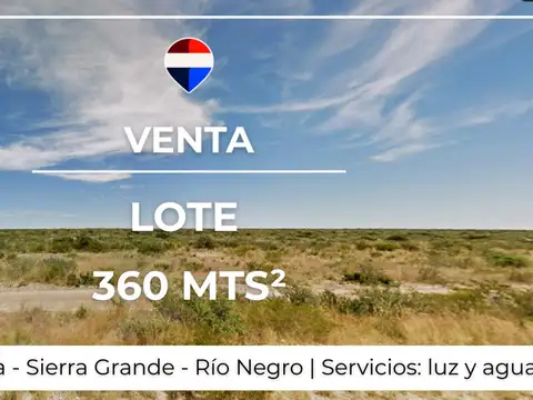 VENTA LOTE COSTA DORADA - SIERRA GRANDE