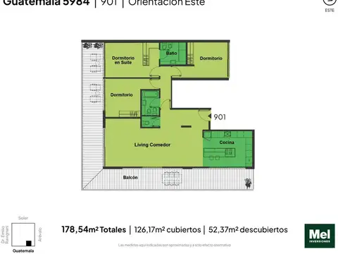 Guatemala 5900, Piso 9°