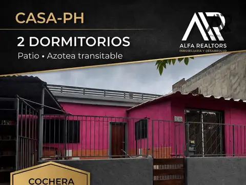 Casa PH 2 dormitorios en venta c/ cochera en La Teja