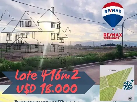 Terreno en Venta de 416,0 m2
