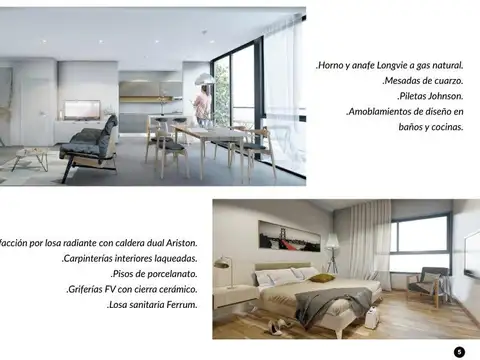 Departamento 3 ambientes con 2 baños
