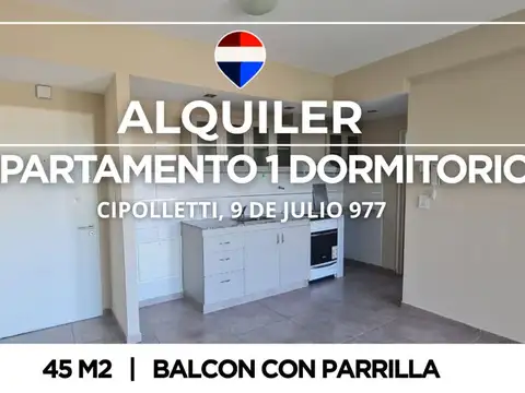ALQUILER DEPTO 1 DORMITORIO CIPOLLETTI