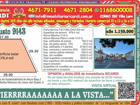 TIERRA A LA VISTA