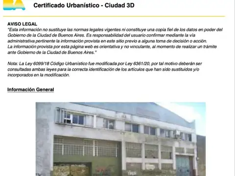 Galpon en Venta en Villa Devoto, USD 770.000