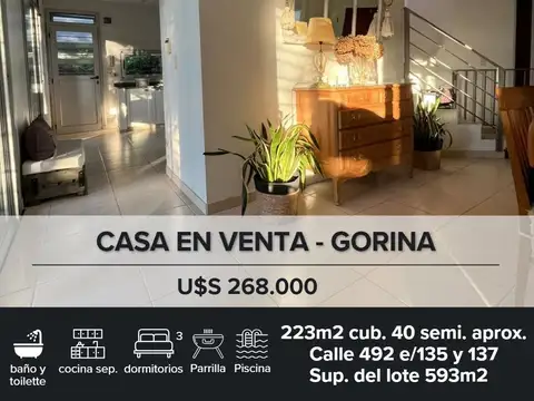 Casa en vanta en Gorina 3 dormitorios