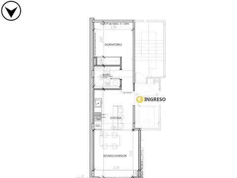 Venta departamento 1 dormitorio | Balcón frente | Abasto Rosario