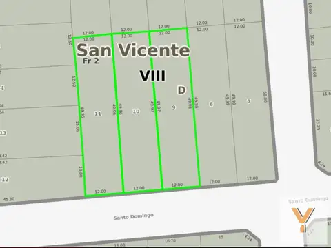 Terreno en Venta 49  mts Fondo