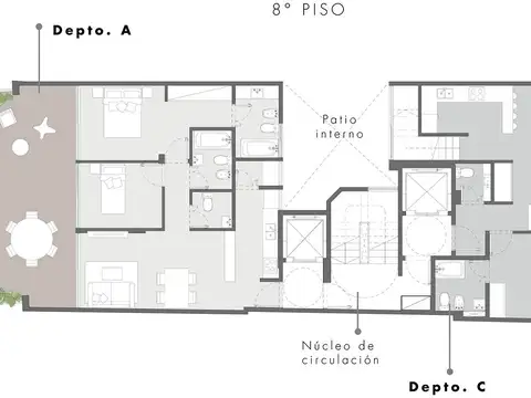 Departamento en Venta de 3 ambientes