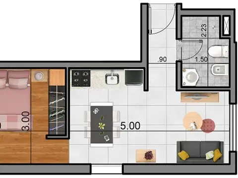 Departamento en Venta de 2 ambientes