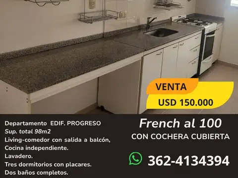 DEPARTAMENTO 3 DORMITORIOS CON COCHERA